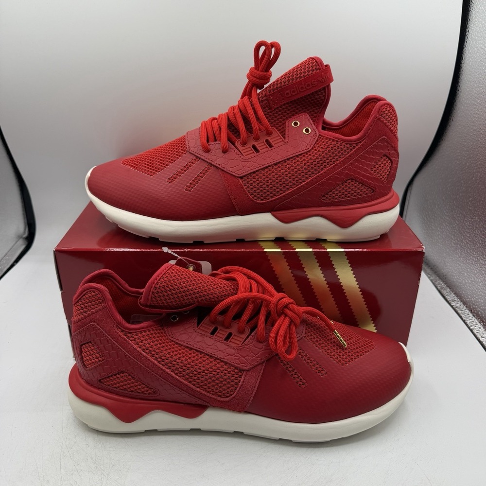 Adidas Tubular Runner Chinese New‎ Year Shoes Mens Sz 10.5 Red Sneakers AQ2549